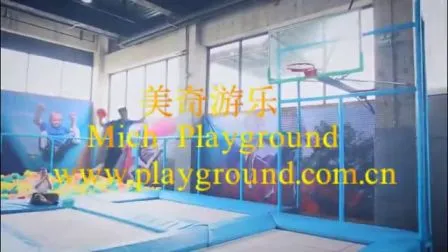 Mini trampolino quadrato per bambini con rete di sicurezza