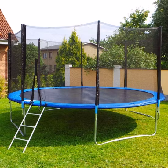 Trampolini di grandi dimensioni Trampolino da ginnastica per esterni da 16 piedi di vendita caldo con rete protettiva