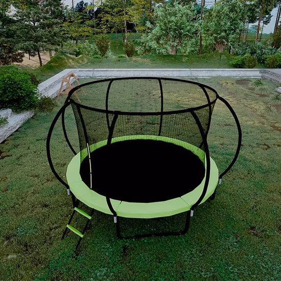 Trampolino rotondo professionale da esterno per adulti e bambini con tenda